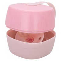 قاب پستانک آویز دار رنگ طوسی صورتی برند خارجی