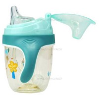 لیوان سوپاپ دار طرح اسب رنگ آبی بیبی سیل Babisil