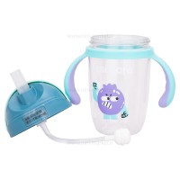 لیوان نی دار دسته دار طرح انار 300 میل رنگ سرمه ای-آبی Yasi Care