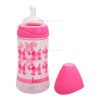 شیشه شیر پیچازی 270 میل طرح سگ ها رنگ صورتی سواوینکس Suavinex