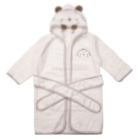 حوله تن پوش طرح لاما رنگ سفید صورتی پاپو Papo