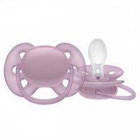 پستانک بادامی تکی الترا سافت 6 - 18 ماه طرح ساده اونت Avent  (بدون جعبه)