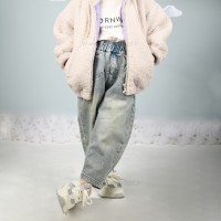 شلوار جین اسپرت طرح آلاما رنگ آبی روشن