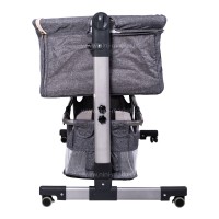 تخت کنار مادر و گهواره هانا Hannah مدل آکوا Aqua رنگ طوسی