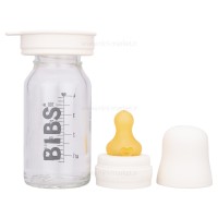 شیشه شیر پیرکس 110 میل رنگ کرم فاقد جعبه بیبز Bibs