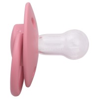 پستانک تکی سیلیکونی سایز 6 -18 ماه رنگ صورتی فاقد جعبه بیبز Bibs