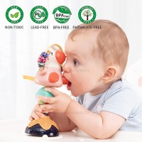 جغجغه صندلی غذا طرح اسب آبی چسبان هولی تویز Hola toys
