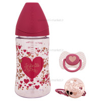 ست لوکس شیشه شیر پستانک گیره پستانک سواوینکس Suavinex کد 302445