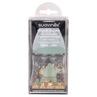 شیشه شیر 150 میل لوکس طرح ستاره رنگ سبز سواوینکس Suavinex