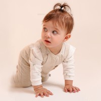 سرهمی جورابدار طرح فندق رنگ کرم نیلی nili