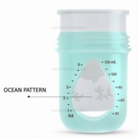 شیشه شیر سیل باتل دار رنگ سبز 150 میل بیبی سیل Babisil