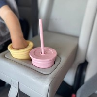 لیوان دو کاره سیلیکونی رنگ قهوه ای مینیک اوی اوی Minik Oioi