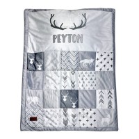 سرويس خواب 4 تيکه طرح گوزن رنگ طوسی لیزا Lisa