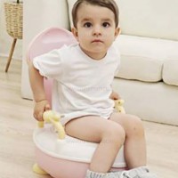 توالت آموزشی طرح گاو شاخدار رنگ صورتی برند خارجی