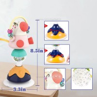 جغجغه صندلی غذا طرح اسب آبی چسبان هولی تویز Hola toys