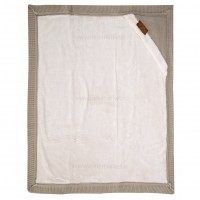 پتو بافت کلاه دار طرح گوسفند رنگ کرم لیزا lisa