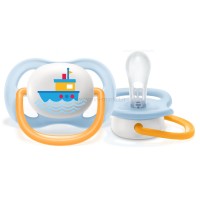 پستانک تکی الترا ایر 0-6 ماه طرح کشتی آبی اونت Avent (فاقد جعبه)
