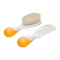 ست شانه و برس چیکو chicco رنگ نارنجی