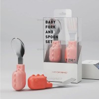 ست قاشق و چنگال رنگ صورتی هی اور شی Heorshe