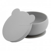 ست ظرف غذا تمام سیلیکونی 4 تکه طوسی مینیک اوی‌اوی MinikOiOi