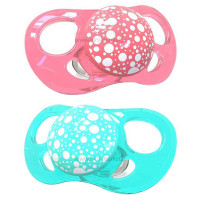 پستانک 6+ ماه هلویی و فیروزه ای تویست شیک Twistshake