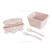 ظرف غذا طرح خرگوش رنگ کرم لانچ باکس Lanch box