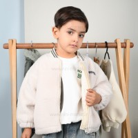 سویشرت اسپرت تدی طرح ساده رنگ کرم