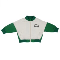 بارونی اسپرت طرح دورنگ سبز - طوسی