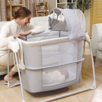 گهواره برقي و تخت کنار مادر رنگ طوسي ماستلا Mastela