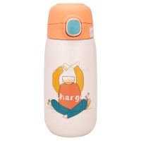 فلاسک آب استیل قفل دار تپل عروسکی رنگ نارنجی برند خارجی