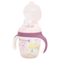 لیوان سوپاپ دار طرح آهو رنگ بنفش بیبی سیل Babisil