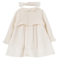 سارافون طرح خال خالی رنگ کرم شیری ایندیگو Indigo