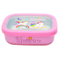 ظرف غذا بزرگ داخل استيل طرح اسب تک شاخ رنگ صورتی برند خارجي