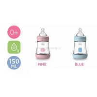 شیشه شیر پرفکت 150 میل 0+ ماه رنگ صورتی چیکو Chicco