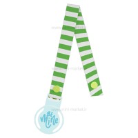 بند پستانک پارچه ای طرح راه راه رنگ سبز مایا Maya