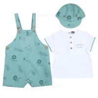 پیشبندی شورتی اسپرت طرح تمساح رنگ سبز Indigo