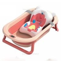 وان حمام آکاردئونی سه تیکه طرح ساده دماسنج دار رنگ نارنجی خارجی