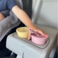 لیوان دو کاره سیلیکونی رنگ زرد مینیک اوی اوی Minik Oioi