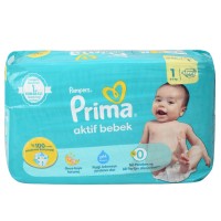 پوشک چسبی پریما پمپرز prima pampers  سایز 1 (2-5 کیلو) 44 عددی