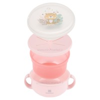 ظرف نگهدارنده غذا دو در یک مدل Savanna طرح پلنگ رنگ صورتی کیکابو Kikkaboo