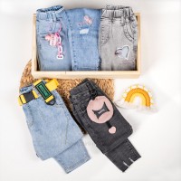 شلوار جین مام استایل رنگ طوسی روشن نادو Nado