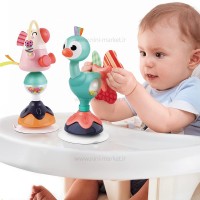 جغجغه صندلی غذا طرح اسب آبی چسبان هولی تویز Hola toys