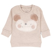 بلوز آستین بلند طرح فندق رنگ کرم ملانژ نیلی Nili