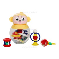 پک جغجغه نوزاد طرح میمون رنگ زرد کد 810