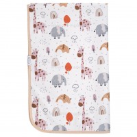 زیرانداز تعویض طرح زرافه سایز کوچک رنگ کرمی ایسیز