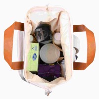 ساک لوازم کوله ای لاکچری کبریتی رنگ کرم Qz