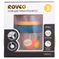 شیرخوری دسته دار 180 میل رنگ سرمه ای نارنجی رووکو Rovco