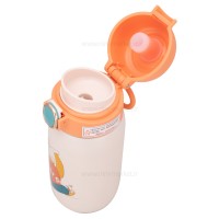 فلاسک آب استیل قفل دار تپل عروسکی رنگ نارنجی برند خارجی