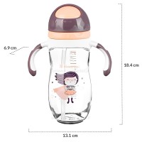 لیوان آبخوری نی‌دار 300 میل رنگ بنفش کیکابو Kikkaboo