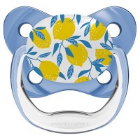 پستانک تکی طرح لیمو رنگ آبی 6-18 ماه Dr.brown (فاقد جعبه)